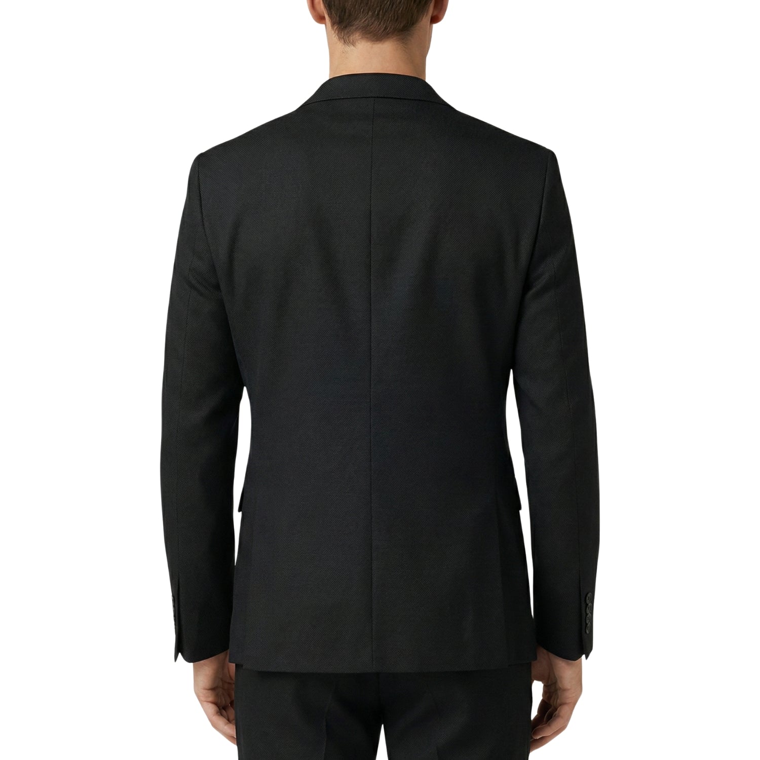 0905-17 Black Sharkskin Modern Fit Suit