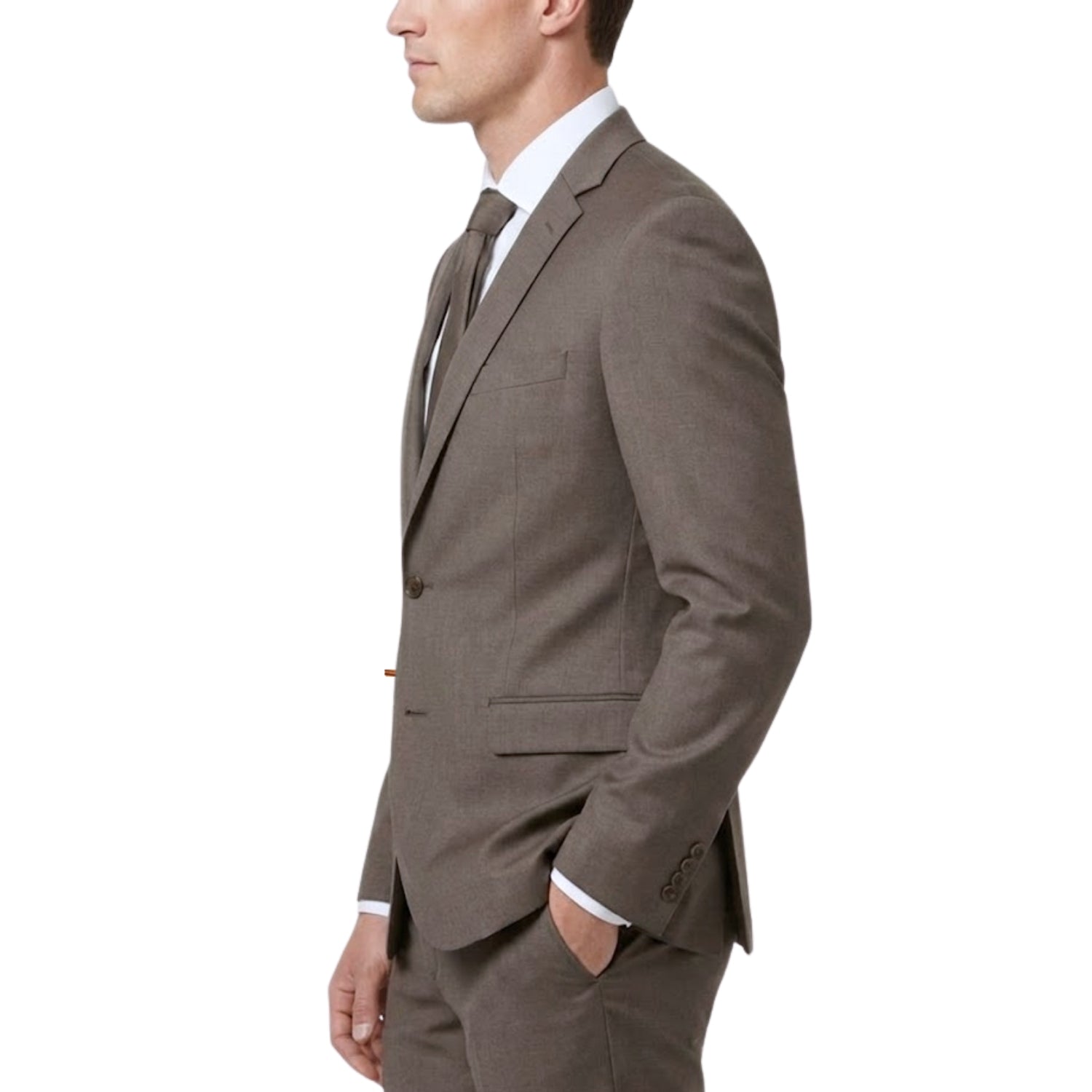 0905-11 Brown Sharkskin Slim Fit Suit – The Clarson