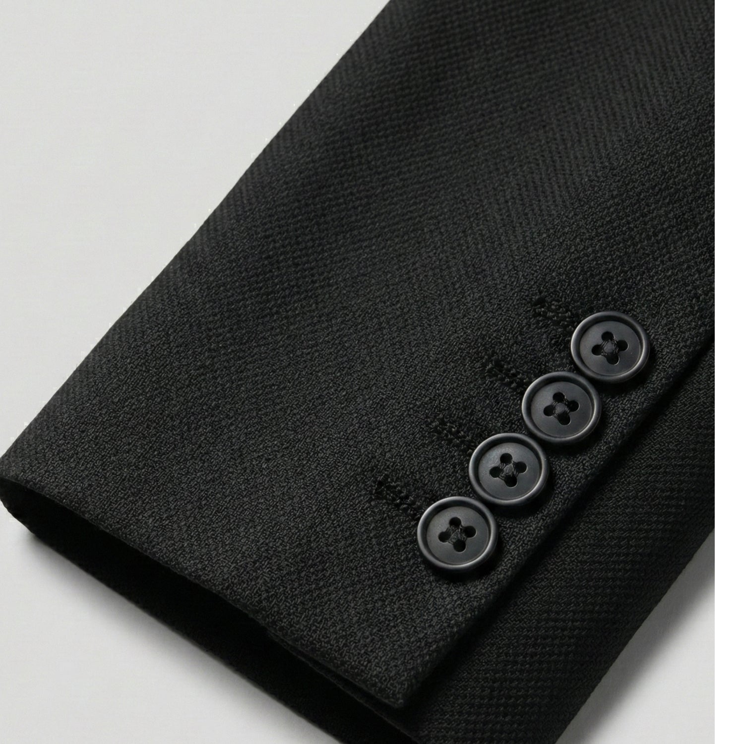 0905-17 Black Sharkskin Modern Fit Suit