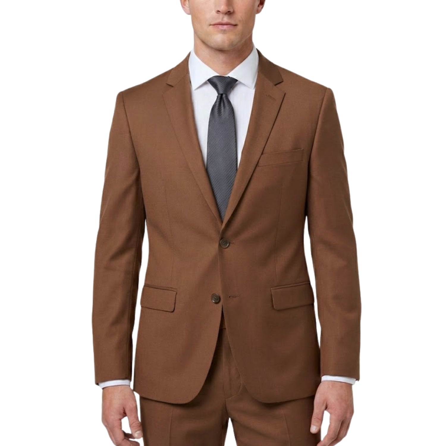 0905-1A Rust Sharkskin Slim Fit Suit