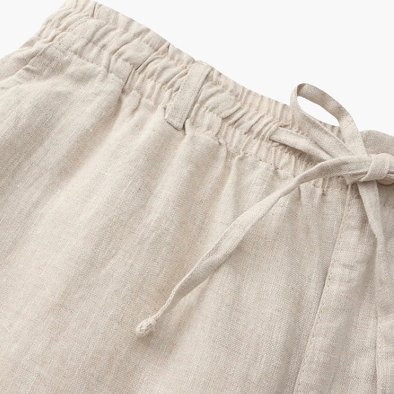 Como Linen Shorts White