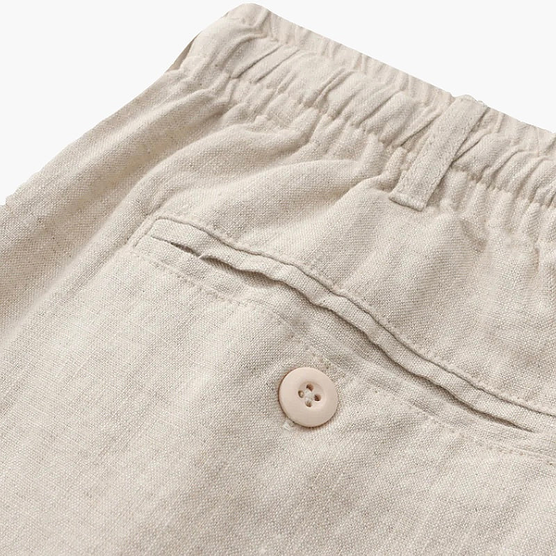 Como Linen Shorts White