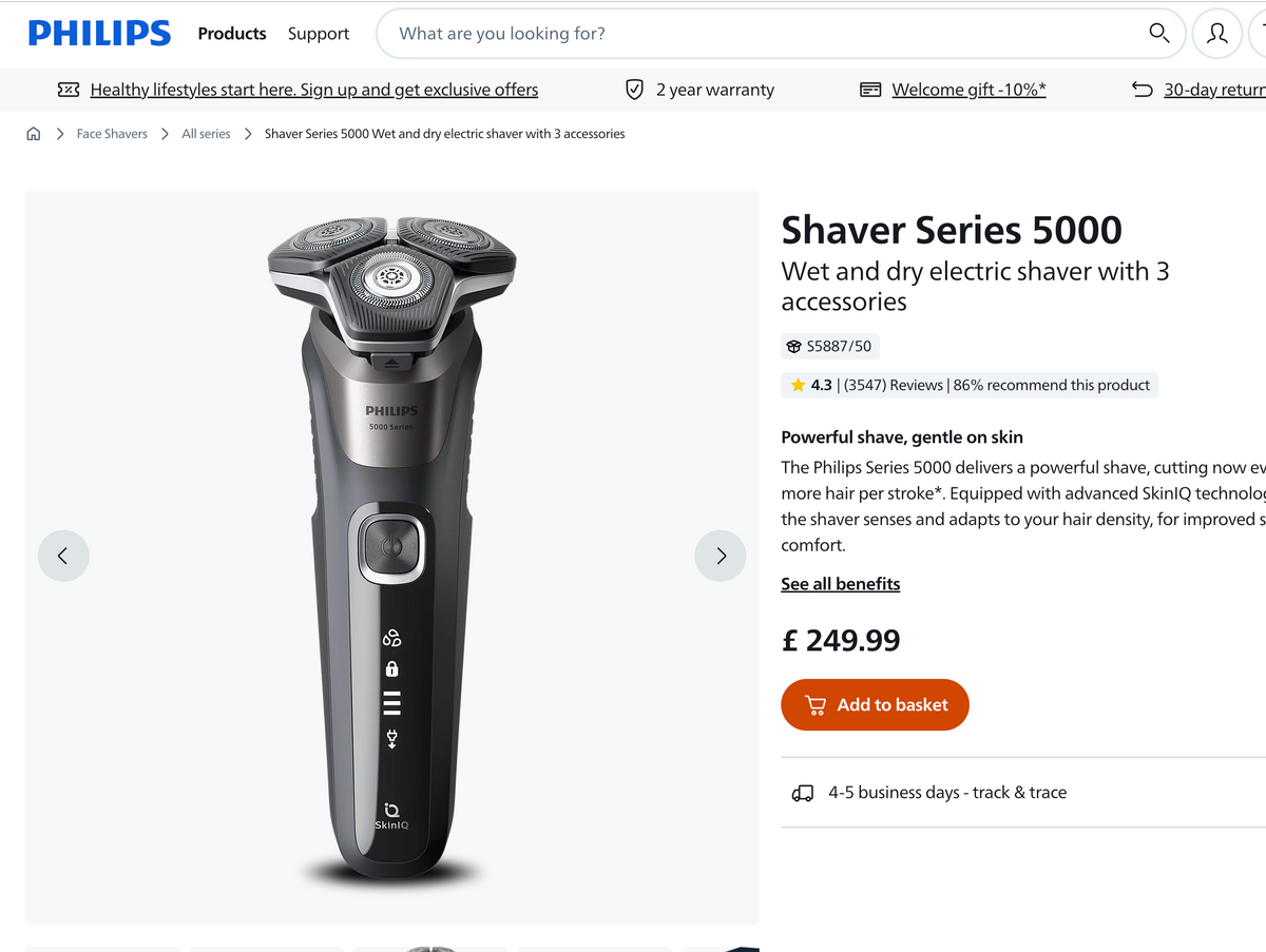 Philips Shaver Series 5000 Wet & Dry S5889/50