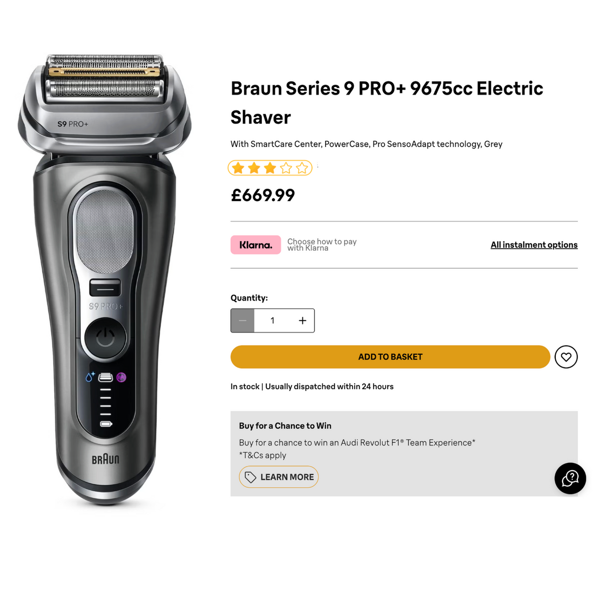 Braun Series 9 Beard Trimmer BT9565 (Titanium)