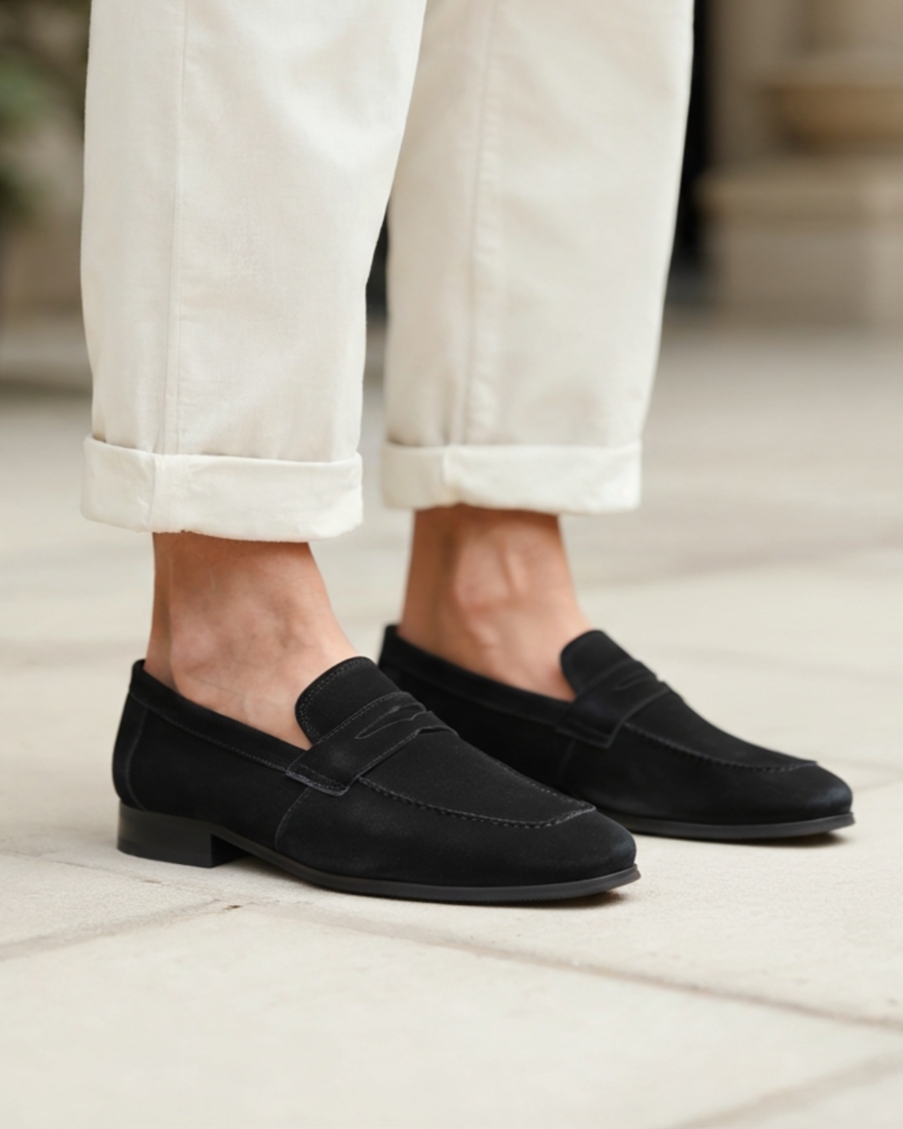 Capri Suede Penny Loafers