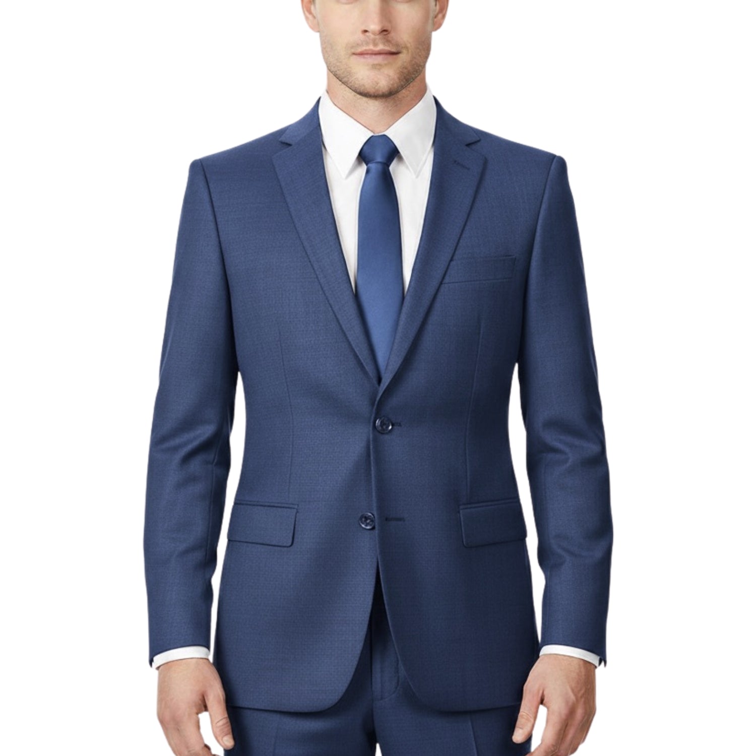 Sharkskin 2 Button Notch Lapel Slim Fit Suit