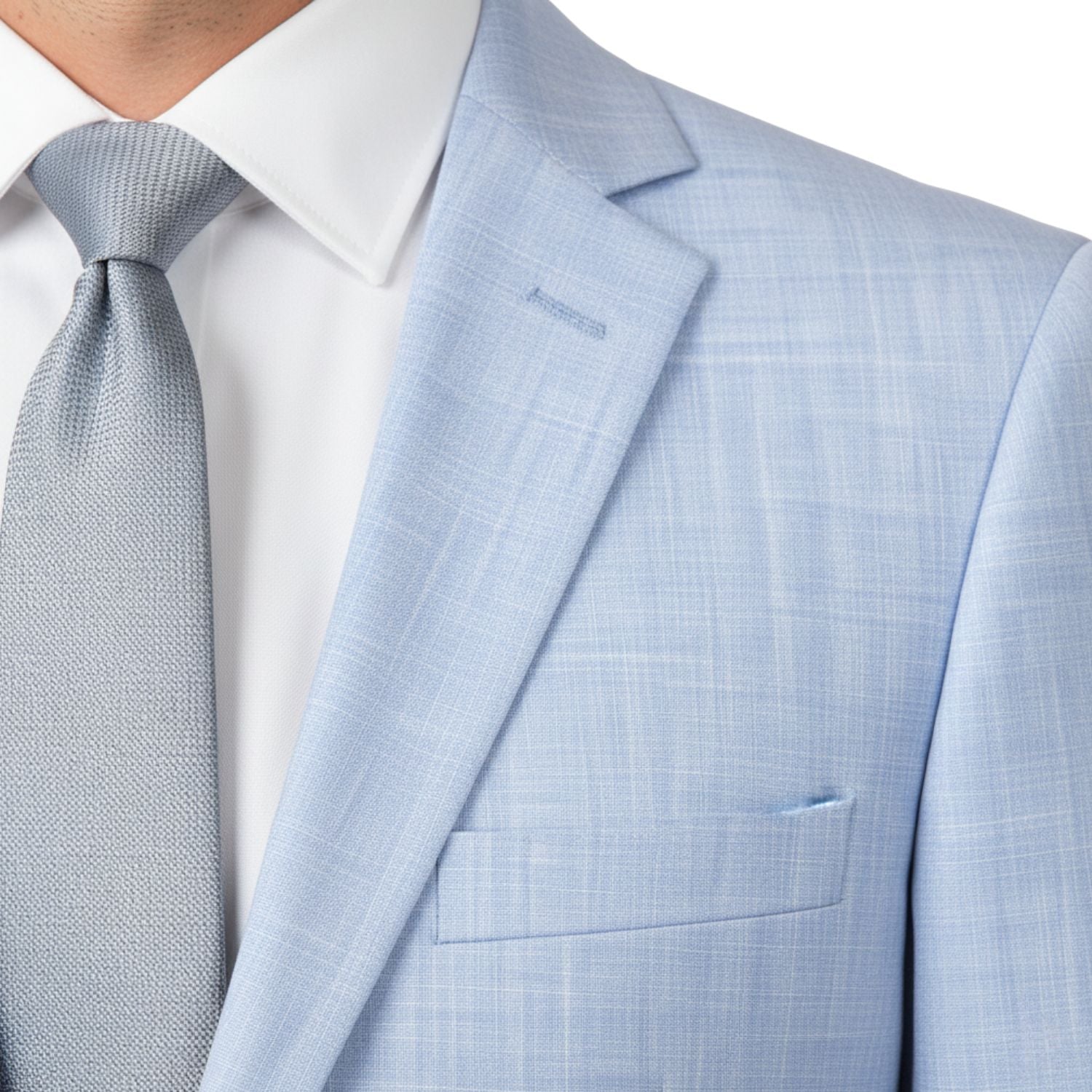 Sharkskin 2 Button Notch Lapel Slim Fit Suit