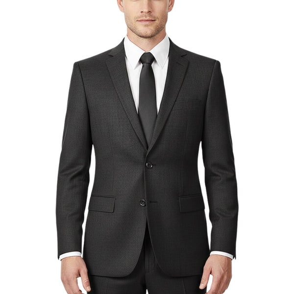 Sharkskin 2 Button Notch Lapel Slim Fit Suit
