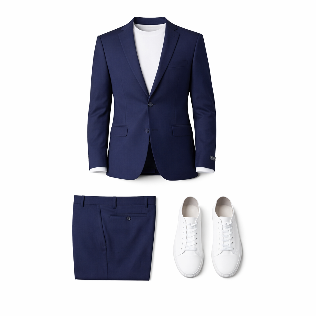 4 Way Stretch Adjustable Waist Knit Suit