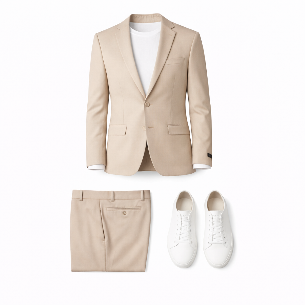 4 Way Stretch Adjustable Waist Knit Suit