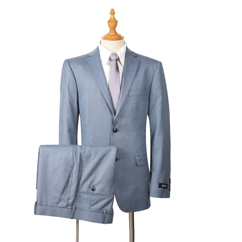 Sharkskin 2 Button Notch Lapel Slim Fit Suit