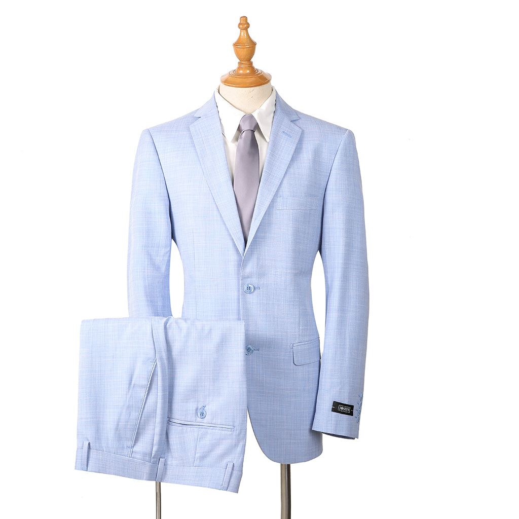 Sharkskin 2 Button Notch Lapel Slim Fit Suit