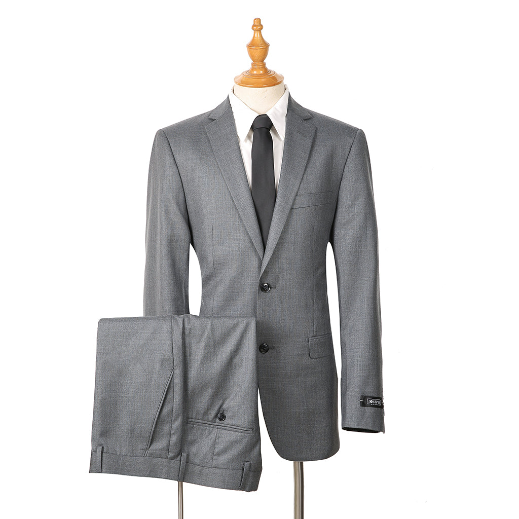 Sharkskin 2 Button Notch Lapel Slim Fit Suit