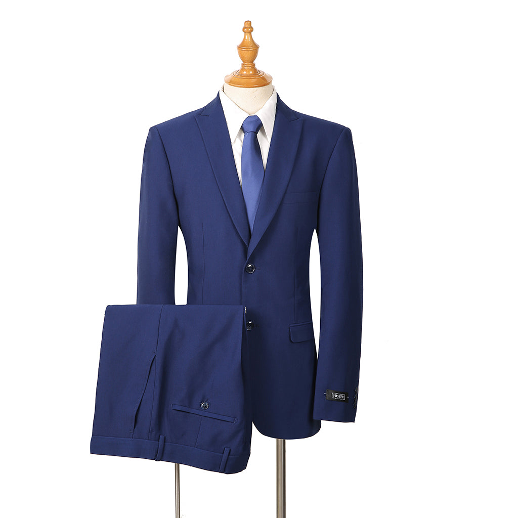 2 Button Slim Fit Peak Lapel Stretch Suit