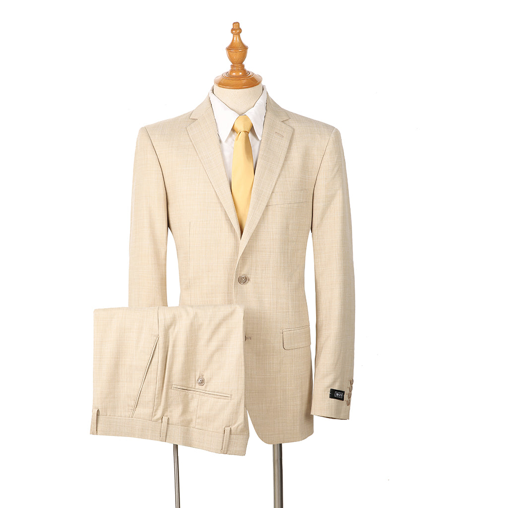 Sharkskin 2 Button Notch Lapel Slim Fit Suit