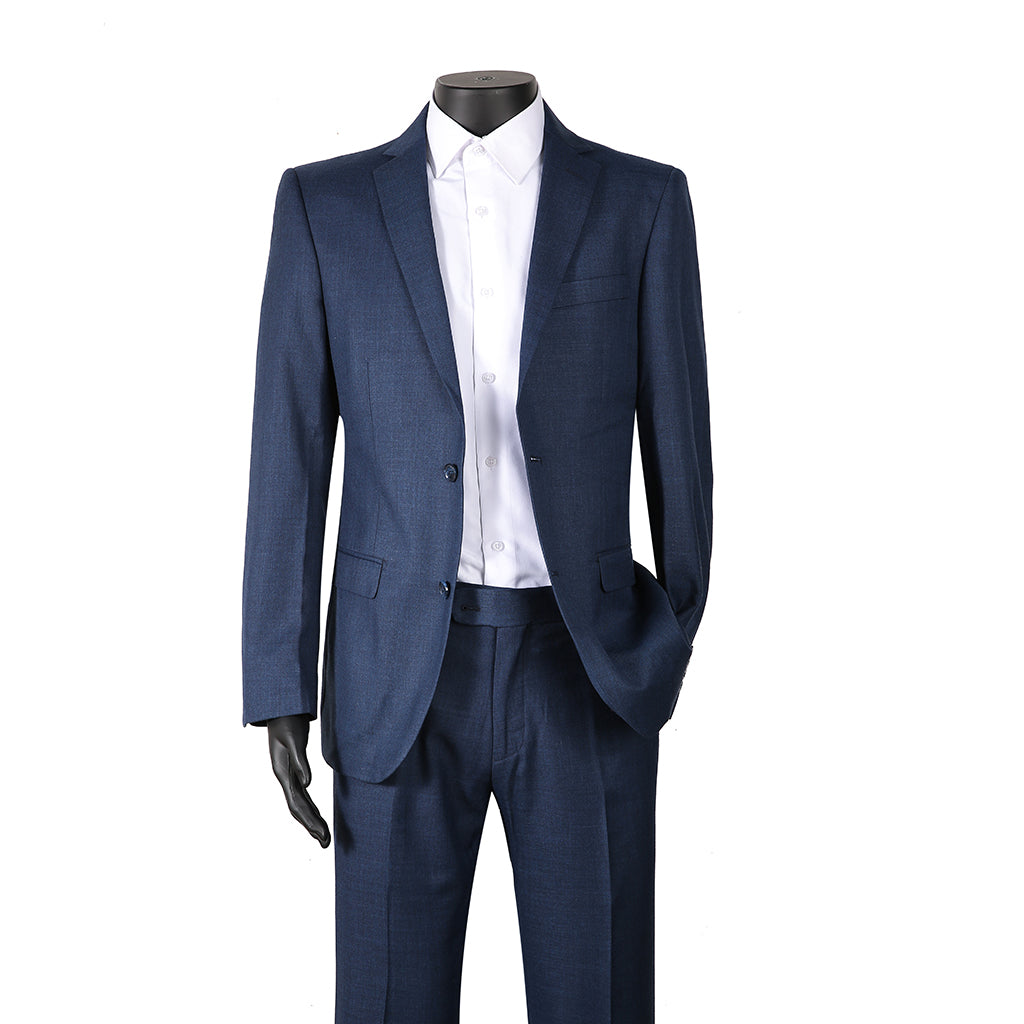 Sharkskin 2 Button Notch Lapel Slim Fit Suit