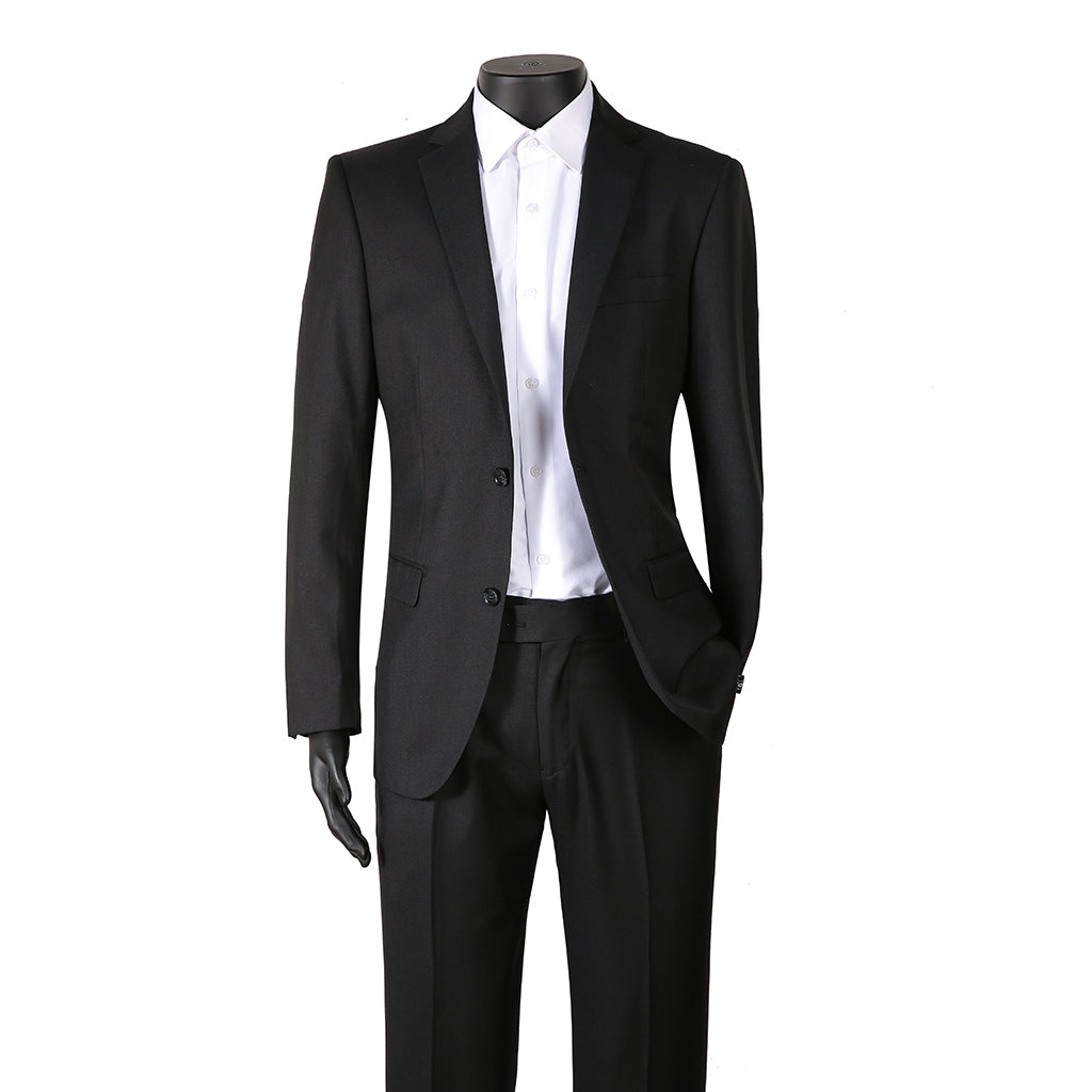 Sharkskin 2 Button Notch Lapel Slim Fit Suit