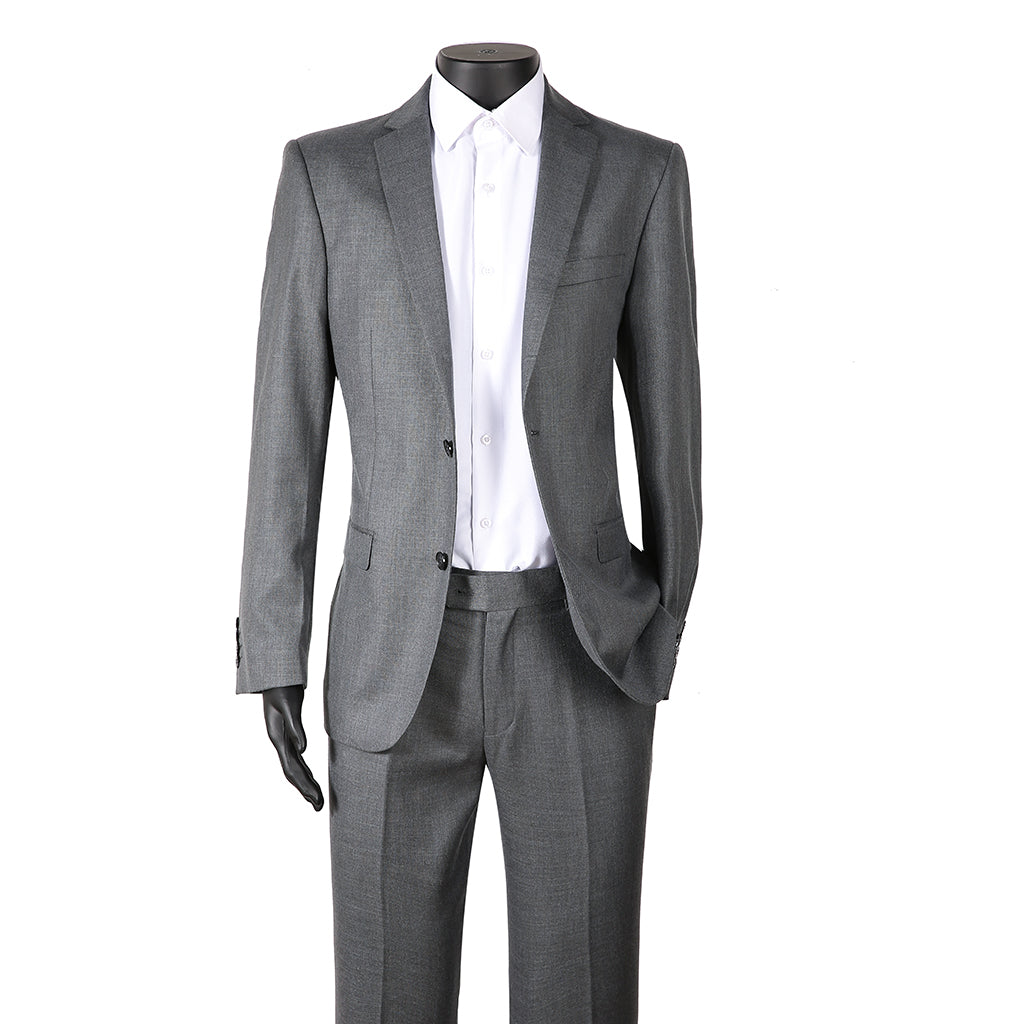 Sharkskin 2 Button Notch Lapel Slim Fit Suit