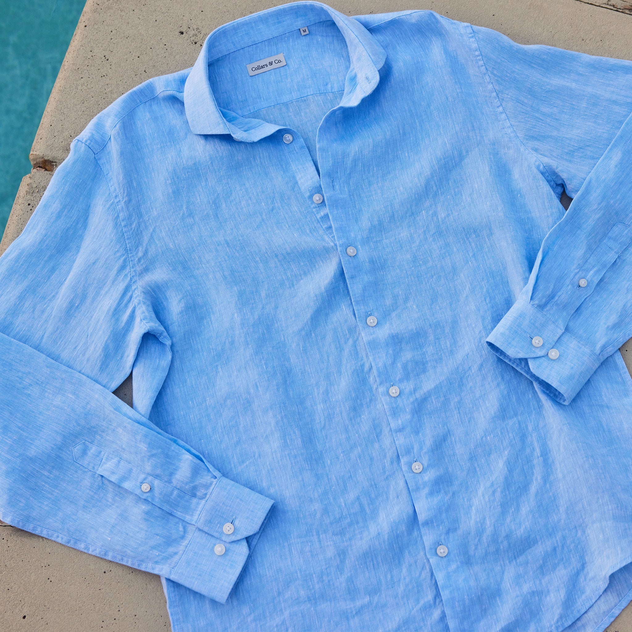 Saint-Tropez Linen Shirt Light Blue