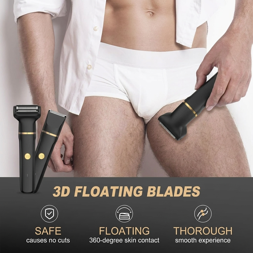 3D floating blades for safe, thorough shaving