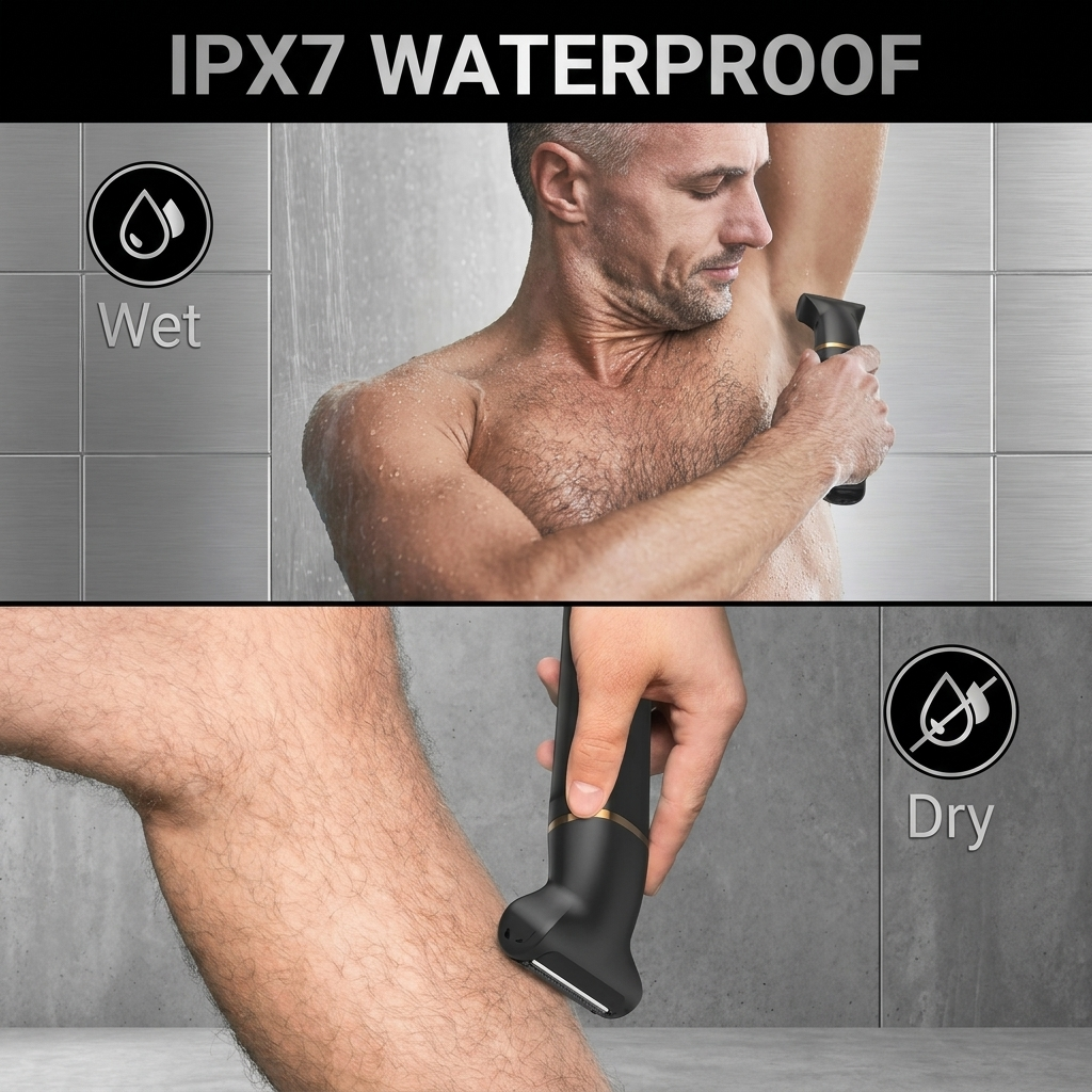 IPX7 waterproof — wet and dry use
