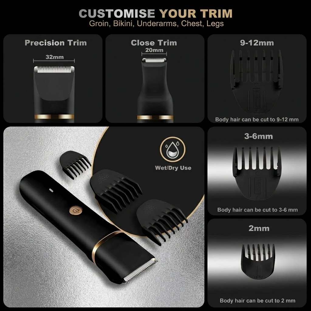Customise your trim — precision, close trim, comb guards