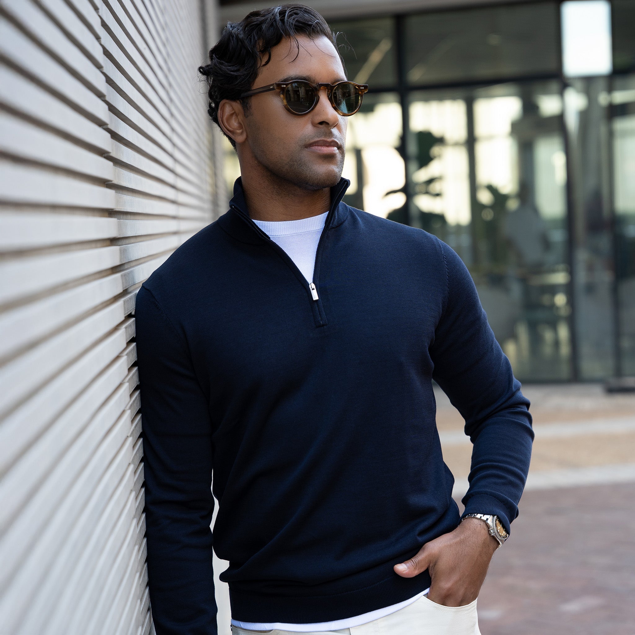 Quarter Zip Maranello Navy